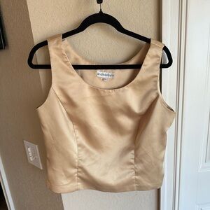 Dressbarn Tan Sleeveless Blouse
